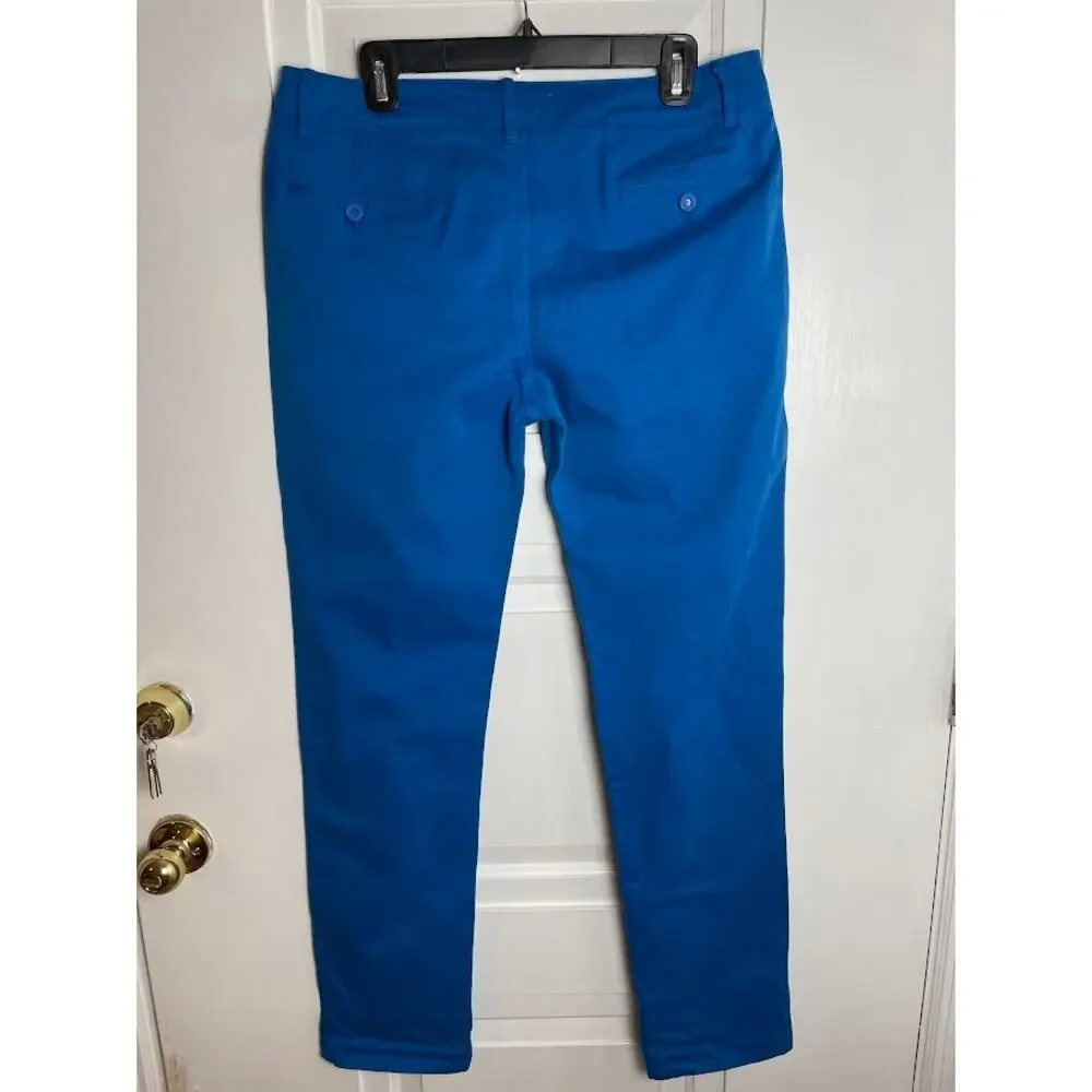 ORLEBAR Brown Mens Blue Chino Pant Slim Fit Flat Front Button Fly Size 32 Cotton